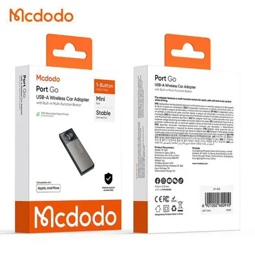 بلوتوث خودرو مکدودو مدل MCDODO OT-8250