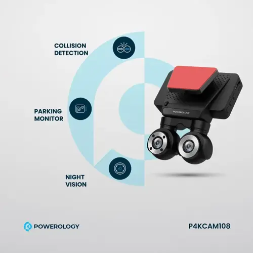 دوربین خودرو پاورولوژی مدل : P4KCAM108 4K