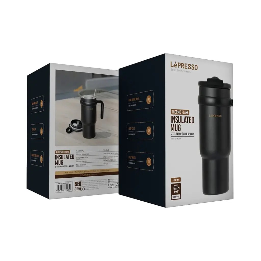 ماگ مسافرتی دوجداره لپرسو مدل Lepresso Insulated Mug LPCFFM0024BK